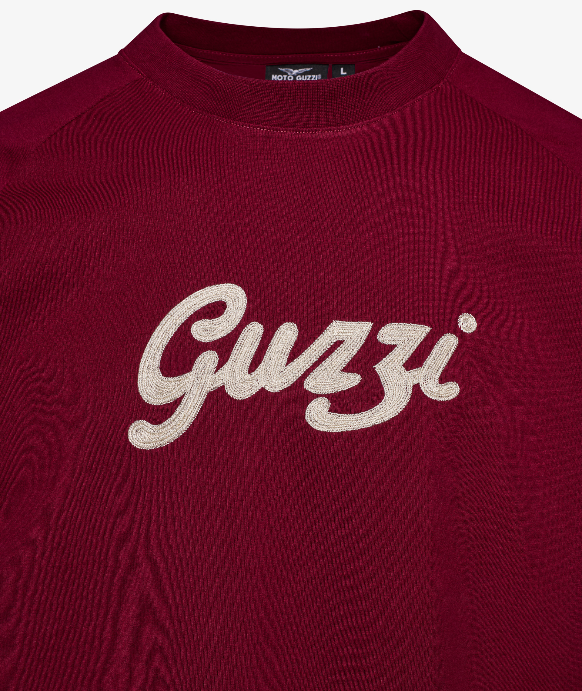 Camiseta Moto Guzzi hombre "Heritage" rojo burdeos