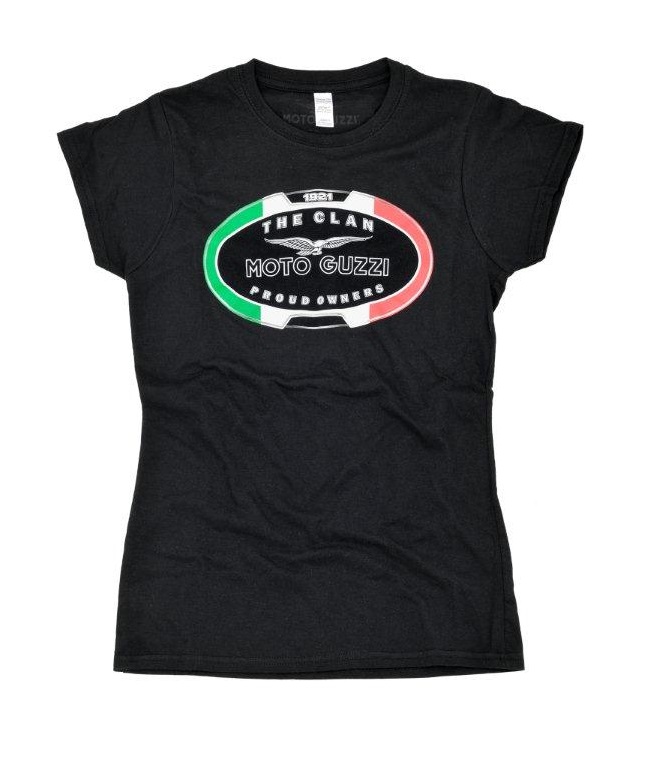 Moto Guzzi Ladies T-Shirt THE CLAN negro