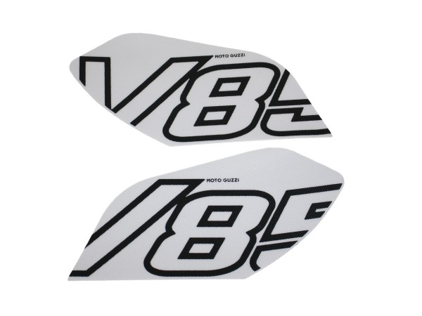 Almohadillas laterales depósito blanco para Moto Guzzi V85 TT (24-)