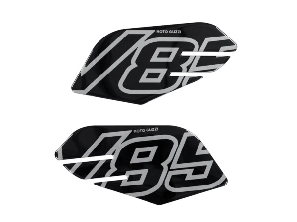 Almohadillas laterales de depósito negras para Moto Guzzi V85 TT (24-)